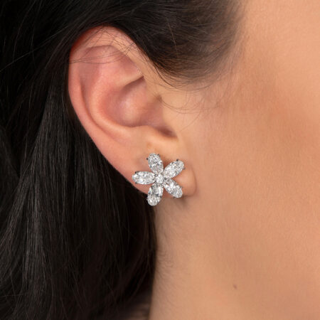 Oval Diamond Earrings