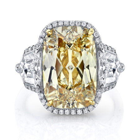 Fancy Yellow Cushion-Cut Diamond Ring