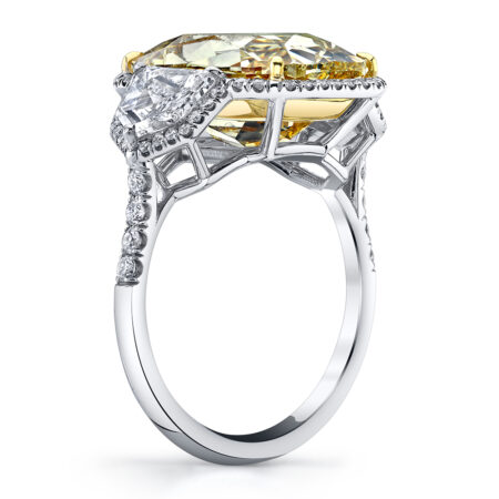 Fancy Yellow Diamond Ring Side