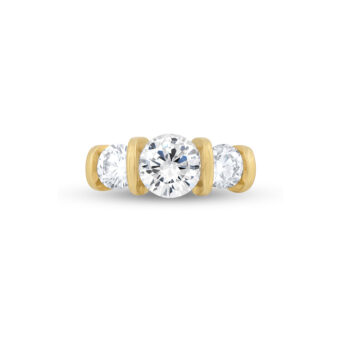 367925-1-Three-Stone-Diamond-Ring Three-Stone Yellow Gold Diamond Ring