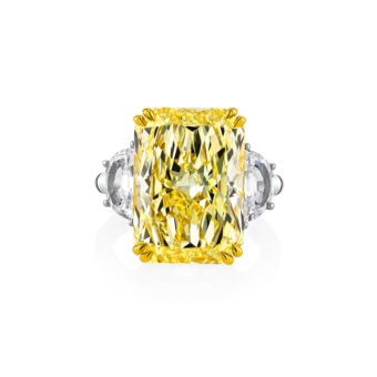 014610-1-Fancy-Yellow-Diamond-Ring Radiant-Cut Fancy Yellow Diamond