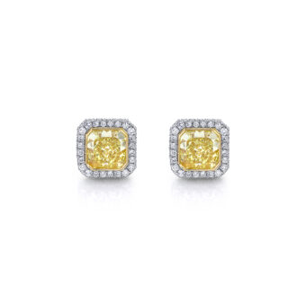 155357-1-Fancy-Yellow-Diamond-Earrings Fancy Yellow Diamond Studs