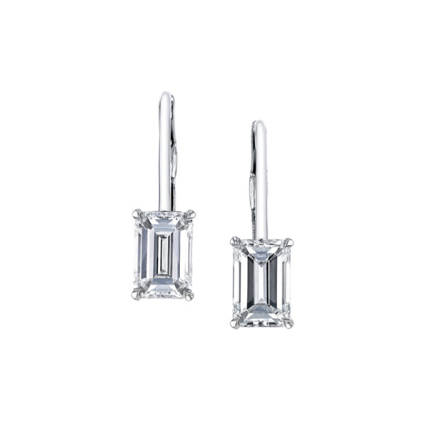 EmeraldCut Diamond Earrings Wixon Jewelers
