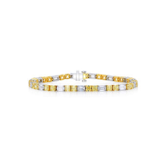 181954-1-Fancy-Yellow-Diamond-and-White-Diamond-Bracelet Fancy Yellow Diamond Tennis Bracelet