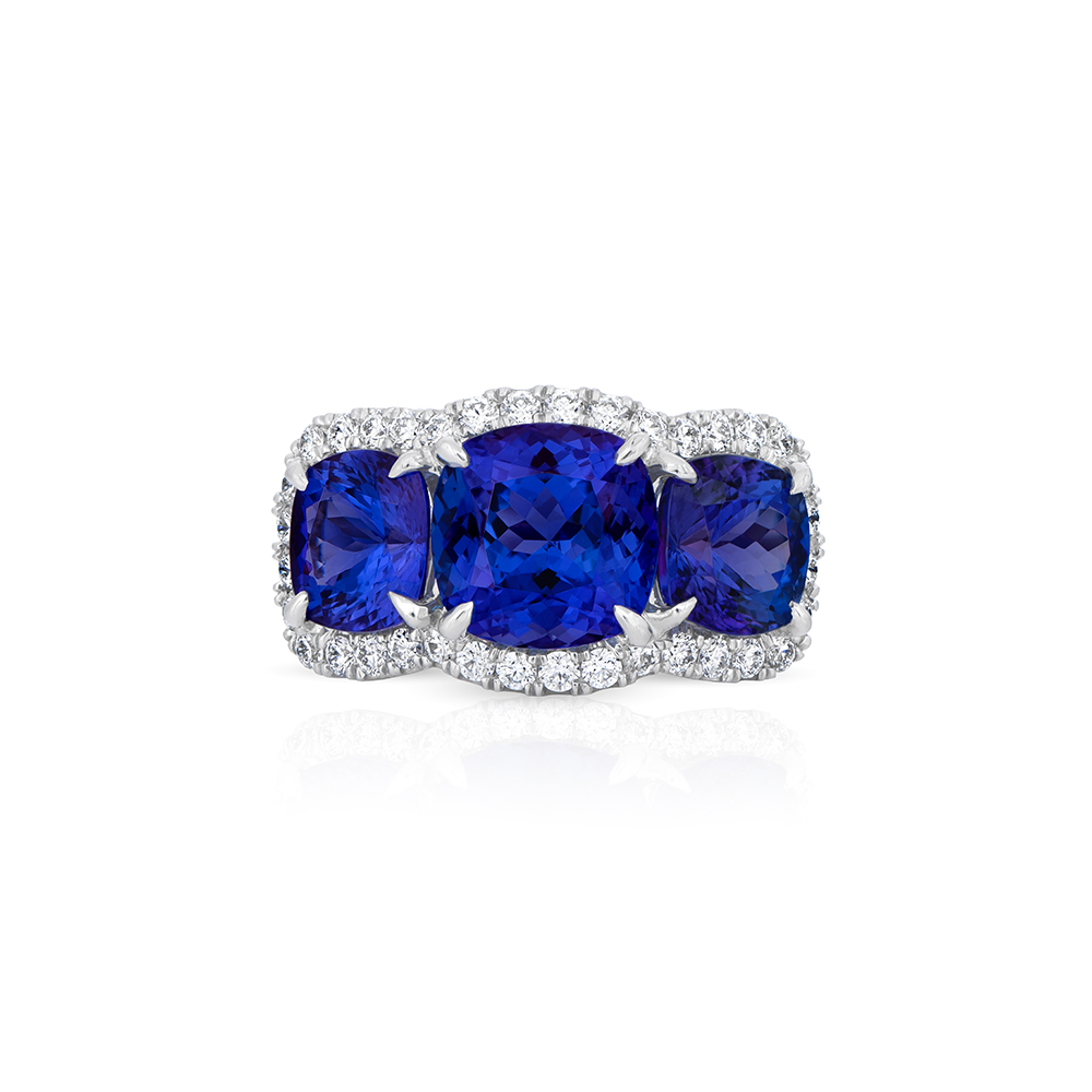 Three-Stone Tanzanite Ring | Wixon Jewelers