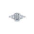 Emerald-Cut Diamond Platinum Ring