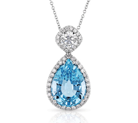 Pear-Shaped Aquamarine Pendant