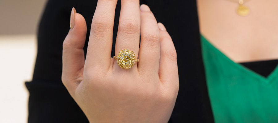 Vintage Yellow Diamond Ring