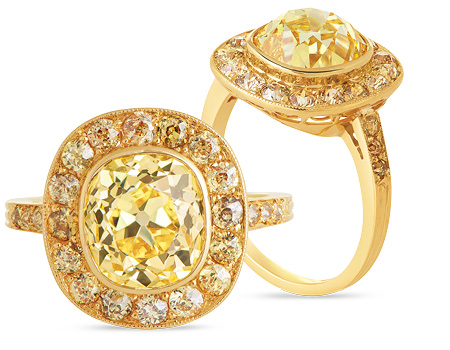 Vintage Yellow Diamond Ring