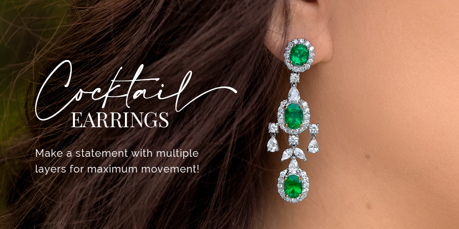 Cocktail Earrings. Make a statement with multiple layers for maximum movement!