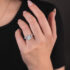 Radiant-cut Diamond Ring on hand