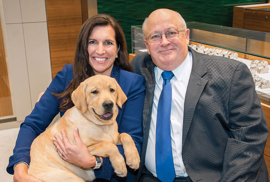 Dan and Hope Wixon with puppy, Joe.